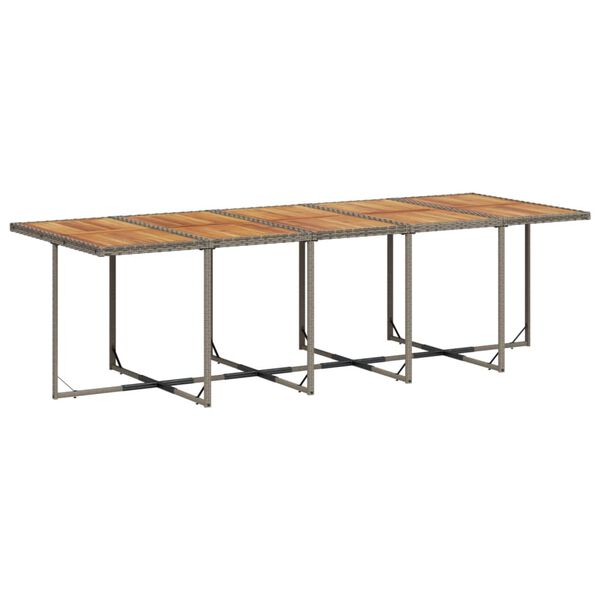 vidaXL Ensemble &agrave; manger de jardin 11pcs avec coussins gris poly rotin