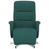 vidaXL Fauteuil inclinable avec repose-pieds vert fonc&eacute; tissu