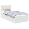 vidaXL Cadre de lit Blanc 90 x 200 cm Bois d'ing&eacute;nierie