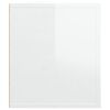 vidaXL Meuble TV Blanc brillant 100x35x40 cm Bois d'ing&eacute;nierie