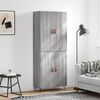 vidaXL Buffet haut Sonoma gris 69,5x34x180 cm Bois d'ing&eacute;nierie