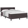 vidaXL Lit &agrave; ressorts avec t&ecirc;te de lit Marron fonc&eacute; 200 x 140 cm tissu