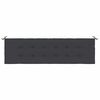 vidaXL Coussin de banc de jardin noir 180x50x4 cm tissu oxford