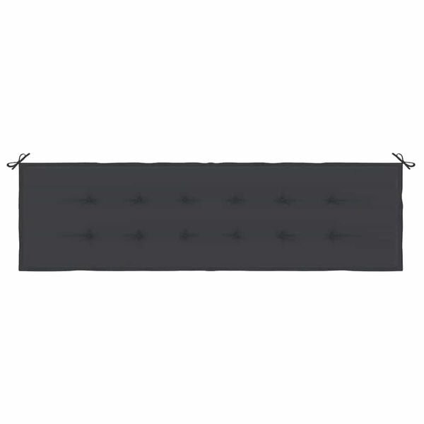 vidaXL Coussin de banc de jardin noir 180x50x4 cm tissu oxford