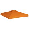 vidaXL Recouvrement de remplacement d'auvent 310 g/m&sup2; Orange 3x3 m