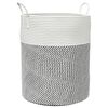 vidaXL Panier de rangement gris et blanc &Oslash;38x46 cm coton