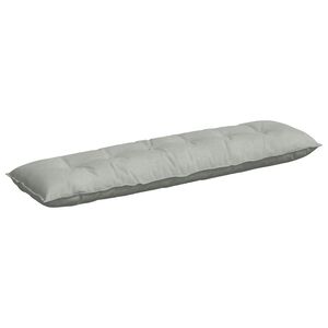 vidaXL Coussin de Dos Gris clair 180 x 50 cm Tissu en velours c&ocirc;tel&eacute;