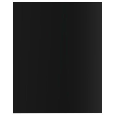 vidaXL Panneaux bibliothèque 8 pcs Noir brillant 40x50x1,5cm Aggloméré