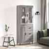 vidaXL Buffet haut Sonoma gris 69,5x34x180 cm Bois d'ing&eacute;nierie