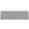 vidaXL Sommier &agrave; lattes de lit avec matelas Gris clair 140x190cm Tissu