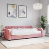 vidaXL Lit de jour avec matelas rose 100x200 cm velours