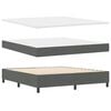 vidaXL Lit &agrave; ressorts avec matelas Gris fonc&eacute; 180 x 200 cm tissu