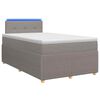 vidaXL Lit boxspring avec matelas Taupe 120 x 190 cm Tissu