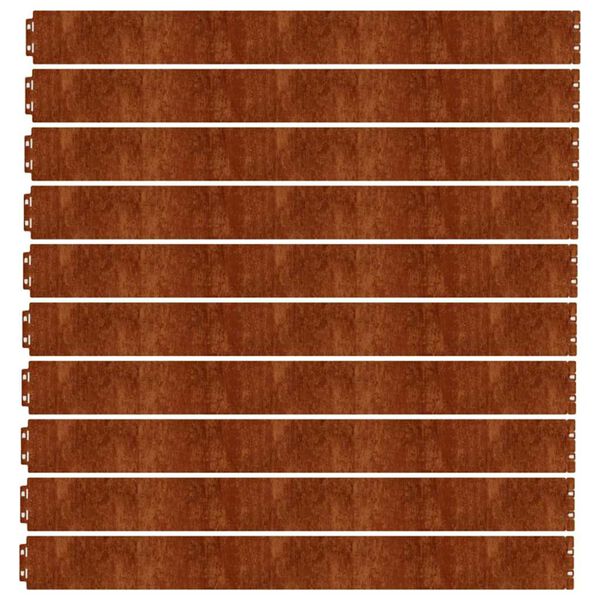 vidaXL Bordures de pelouse 10 pcs 10x103 cm acier corten flexible