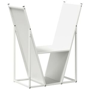 vidaXL Portant de bois chauffage blanc 69,5x35x81 cm