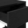 vidaXL Tables de chevet avec tiroir 2 pcs ch&ecirc;ne noir 35x34x66,5 cm
