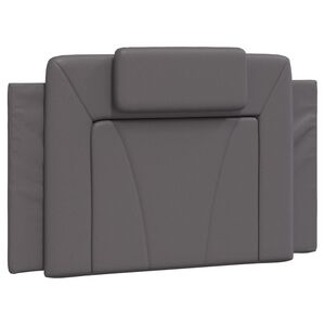 vidaXL Coussin de t&ecirc;te de lit Viana gris 80 cm similicuir