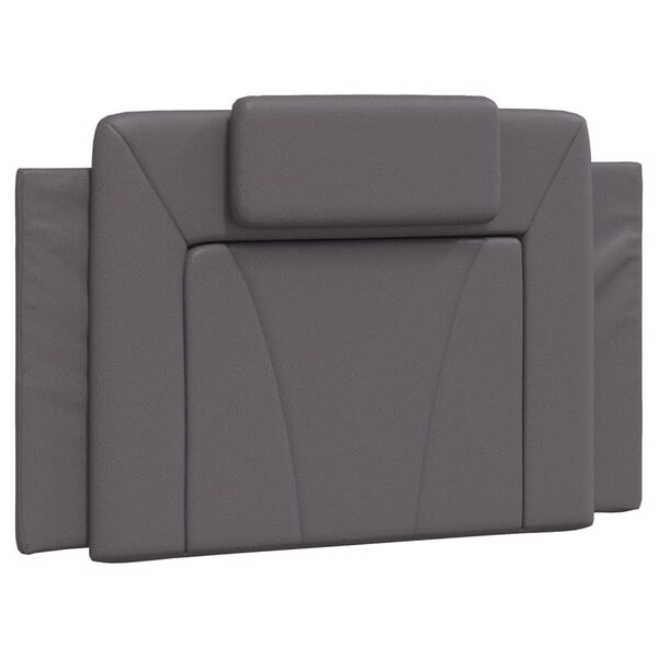 vidaXL Coussin de t&ecirc;te de lit Viana gris 80 cm similicuir