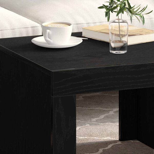 vidaXL Table basse Chêne noir 50 x 50 x 35 cm Bois d'ingénierie