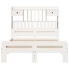 vidaXL Lit bibliothèque sans matelas blanc 135x190 cm bois pin massif