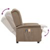 vidaXL Fauteuil &eacute;lectrique de massage Taupe Tissu microfibre