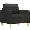 vidaXL Fauteuil Noir 60 cm Tissu