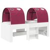 vidaXL Lit avec Tunnel 4 pcs Blanc et rouge Bois d'ing&eacute;nierie