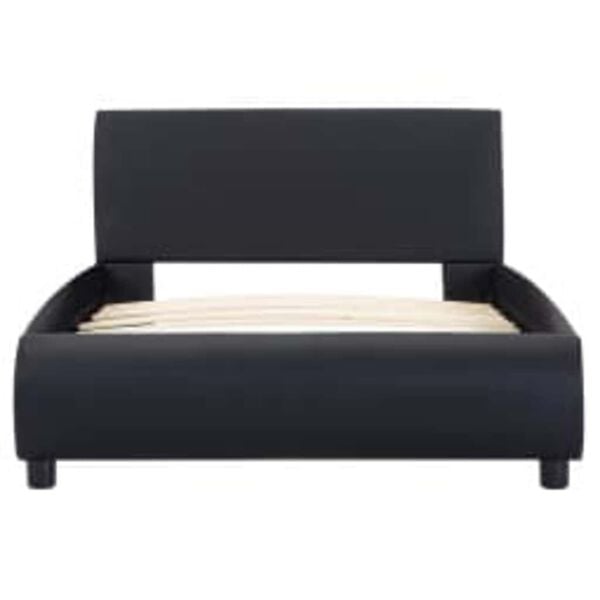 vidaXL Cadre de lit avec LED sans matelas noir 100x200 cm