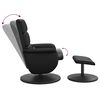 vidaXL Fauteuil inclinable de massage avec repose-pied noir similicuir