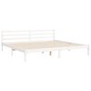vidaXL Cadre de lit sans matelas blanc 200x200 cm bois massif de pin