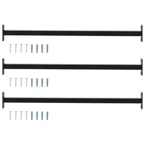 vidaXL Barre de s&eacute;curit&eacute; de fen&ecirc;tre r&eacute;glable 3 pc 710 -1200 mm Acier