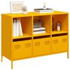 vidaXL Buffet jaune moutarde 101,5x39x73,5 cm acier lamin&eacute; &agrave; froid