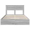 vidaXL Lit de Rangement Gris Sonoma 150 x 200 cm Bois d'ing&eacute;nierie