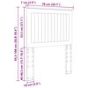 vidaXL T&ecirc;te de lit Blanc Brillant 75 cm Bois d'ing&eacute;nierie