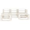 vidaXL Salon de jardin palette 5 pcs Bois Blanc