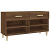 vidaXL Meuble &agrave; chaussures Ch&ecirc;ne marron 102x35x55 cm Bois d'ing&eacute;nierie