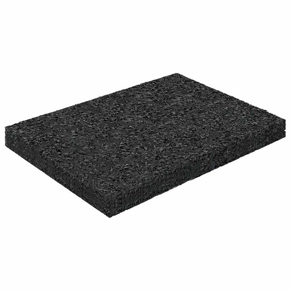 vidaXL Tapis de patio en granulat de caoutchouc Noir 6 x 9 x 0,8 cm