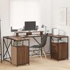vidaXL Bureau Chêne brun 182 x 101 x 87,5 cm Bois d'ingénierie