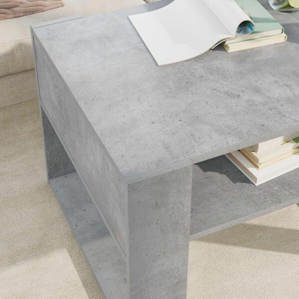 vidaXL Table basse Gris b&eacute;ton 66 x 53 x 45 cm Bois d'ing&eacute;nierie