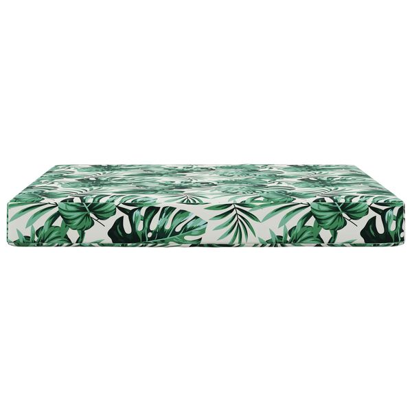 vidaXL Coussin de canap&eacute; d'ext&eacute;rieur Motif feuille 80 x 80 x 8 cm
