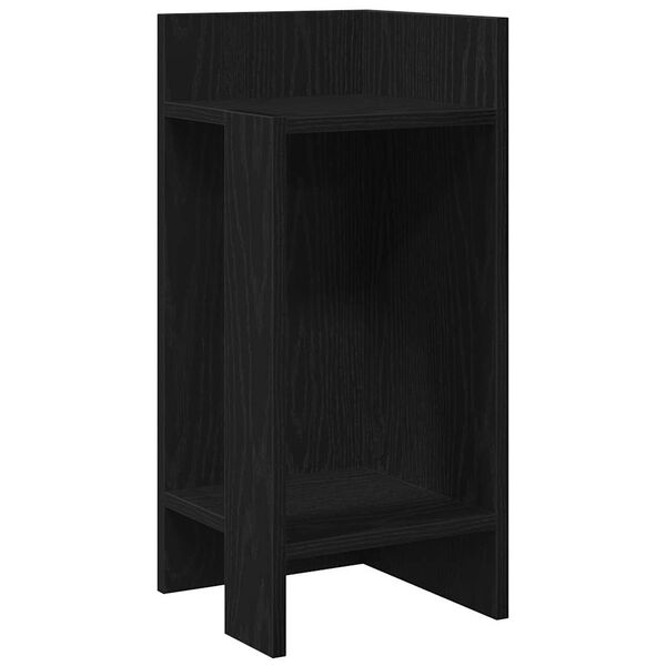 vidaXL Table d'appoint avec étagère noir 25,5x27x60 cm