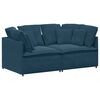 vidaXL Canap&eacute; modulable avec coussins velours bleu