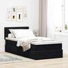 vidaXL Cadre de lit ottoman avec matelas noir 90x190 cm velours