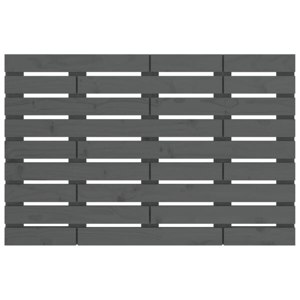 vidaXL T&ecirc;te de lit murale Gris 96x3x63 cm Bois massif de pin