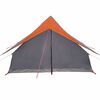 vidaXL Tente familiale avec toit Gris et orange 315 x 286 x 200 cm
