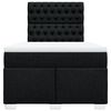 vidaXL Sommier &agrave; lattes de lit avec matelas Noir 120x200 cm Tissu