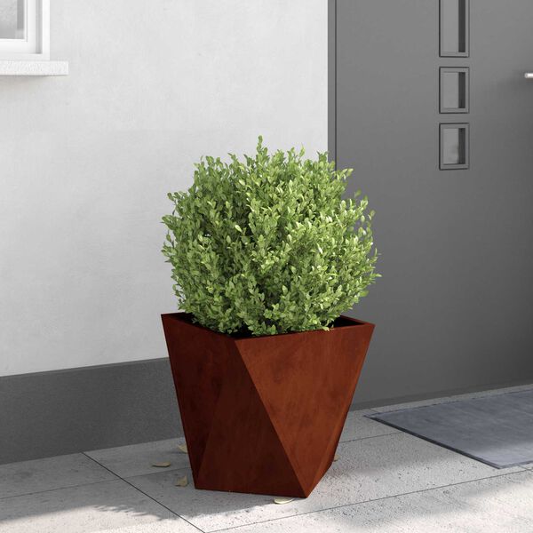 vidaXL Jardini&egrave;re 2 pcs Rouill&eacute; 40 x 40 x 40 cm