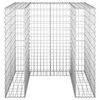 vidaXL Mur en gabion pour poubelle Acier galvanis&eacute; 110x100x110 cm