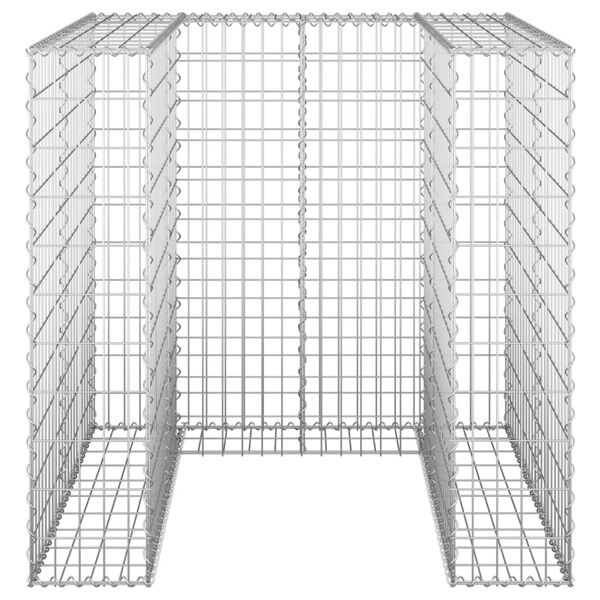 vidaXL Mur en gabion pour poubelle Acier galvanis&eacute; 110x100x110 cm