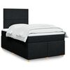 vidaXL Sommier &agrave; lattes de lit avec matelas Noir 120x200 cm Tissu